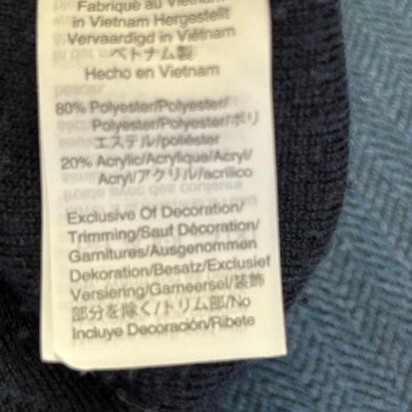 J. Crew Navy Popover Fleece Sherpa 1/4 Zip Size Medium - Picture 6 of 6